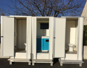 extérieur cabine sanitaire confort